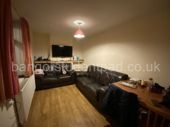 WALL-MOUNTED TV INCLUDED