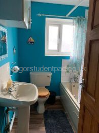 Bathroom with electric shower + shower connected to gas boiler 