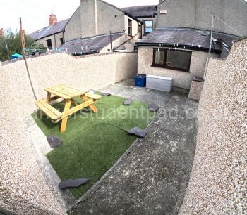 BACK YARD WITH PICNIC BENCH