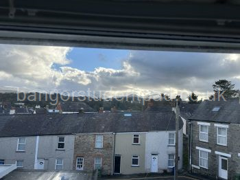 Views to the mountains from attic bedroom